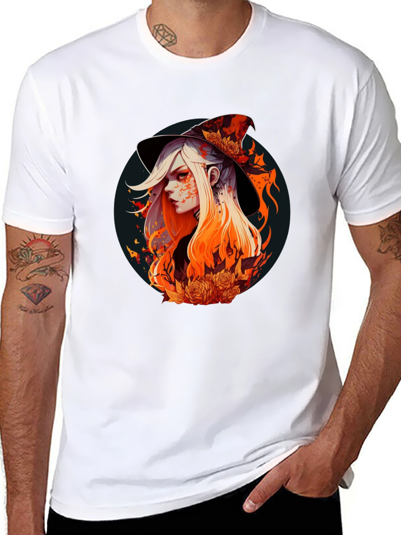 Witch Graphic Tee - Stylish Halloween T-Shirt