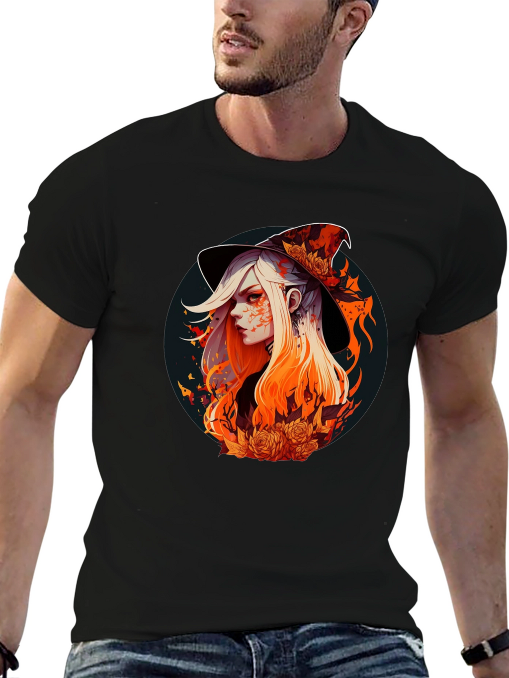 Witch Graphic Tee - Stylish Halloween T-Shirt