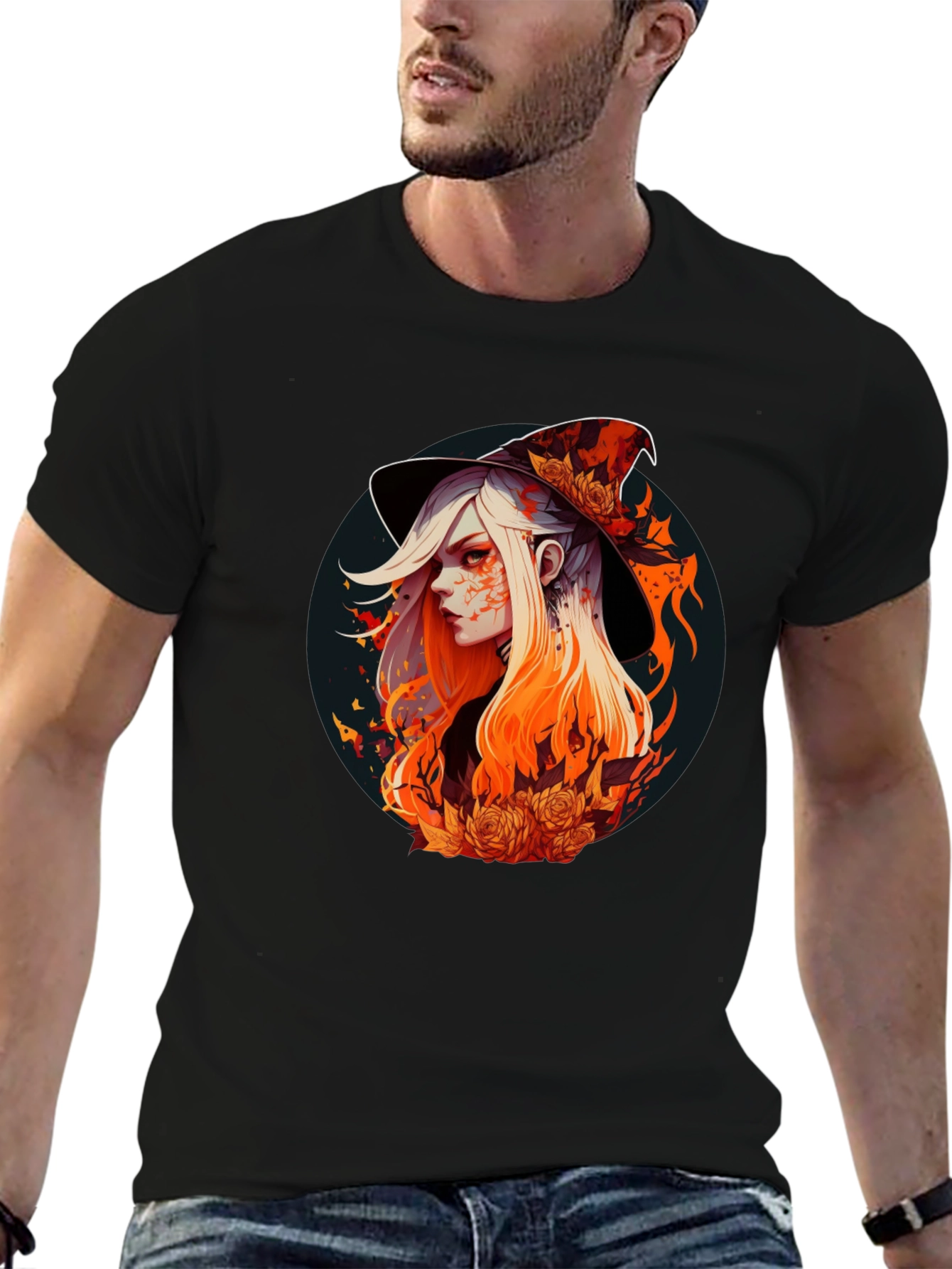 Witch Graphic Tee - Stylish Halloween T-Shirt
