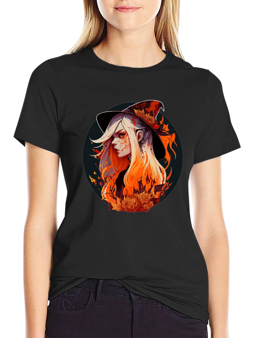 Witch Graphic Tee - Stylish Halloween T-Shirt