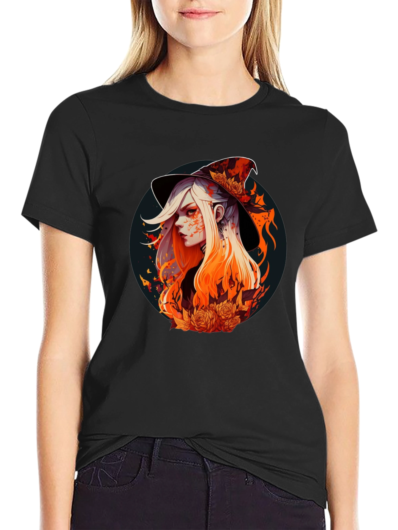 Witch Graphic Tee - Stylish Halloween T-Shirt