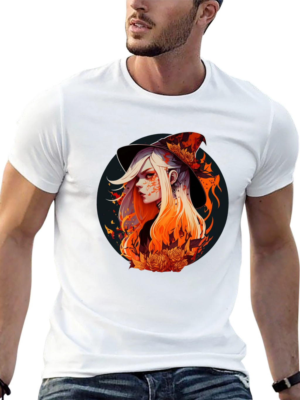Witch Graphic Tee - Stylish Halloween T-Shirt