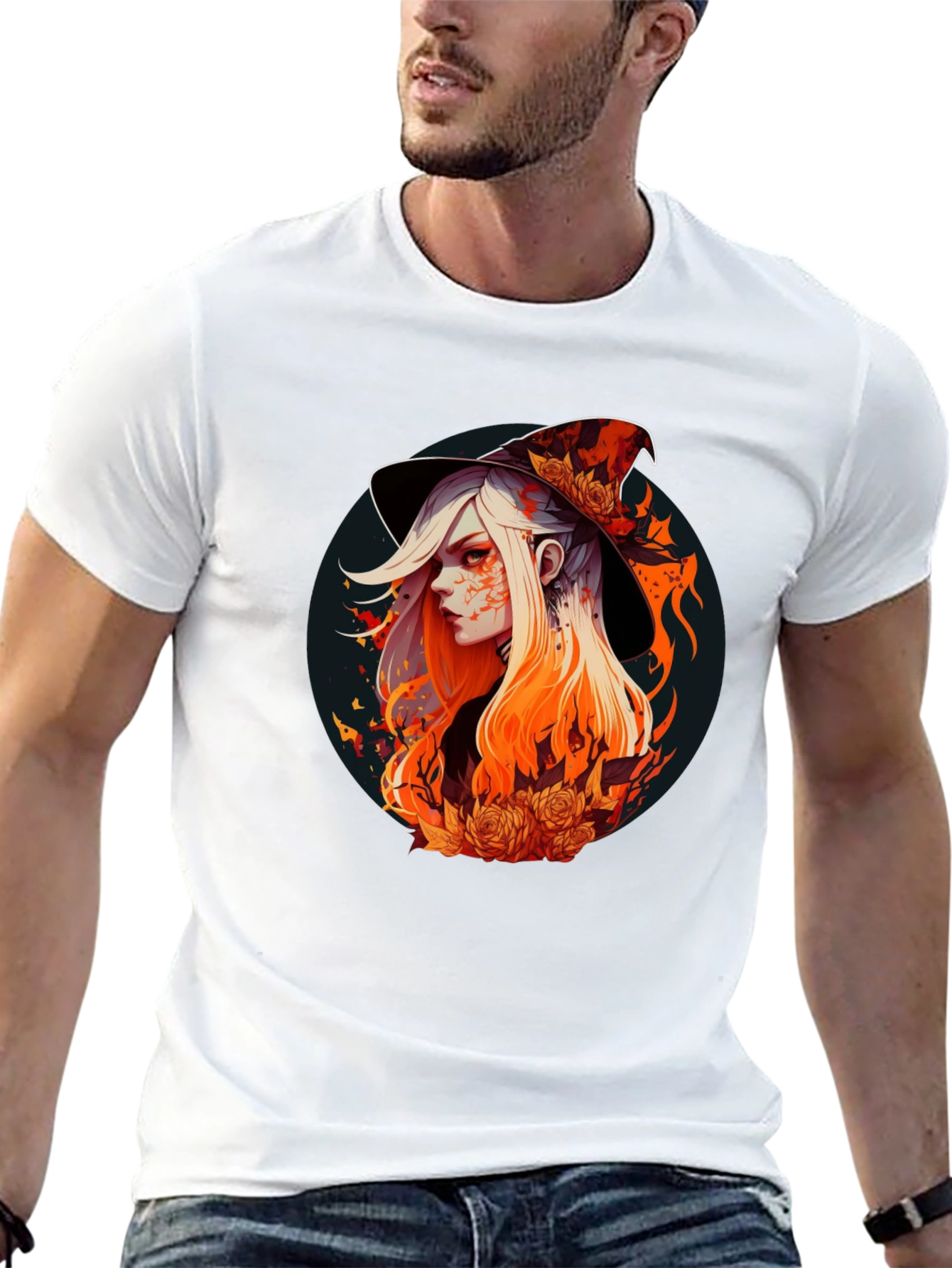 Witch Graphic Tee - Stylish Halloween T-Shirt