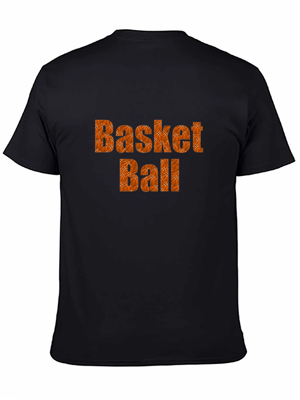 Basketball Graphic Tee - Black Cotton Blend T-Shirt