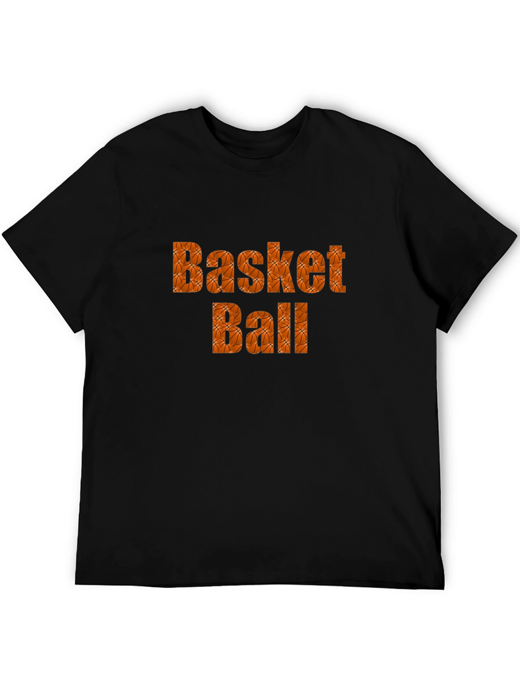 Basketball Graphic Tee - Black Cotton Blend T-Shirt