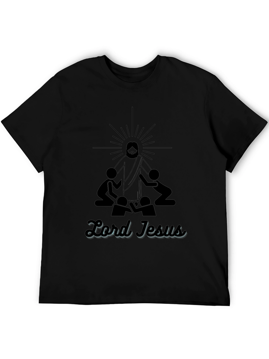 Lord Jesus Graphic Tee - Black Christian T-Shirt