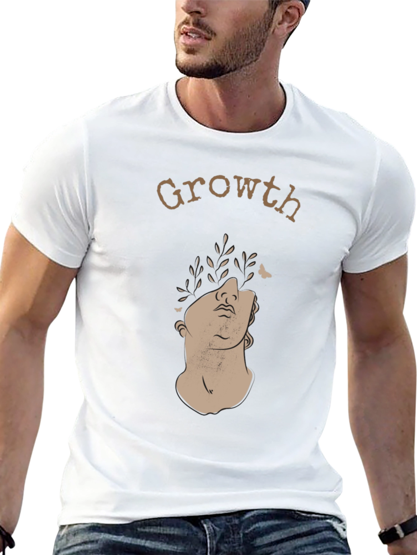 Growth T-Shirt - Artistic Statue Graphic Tee