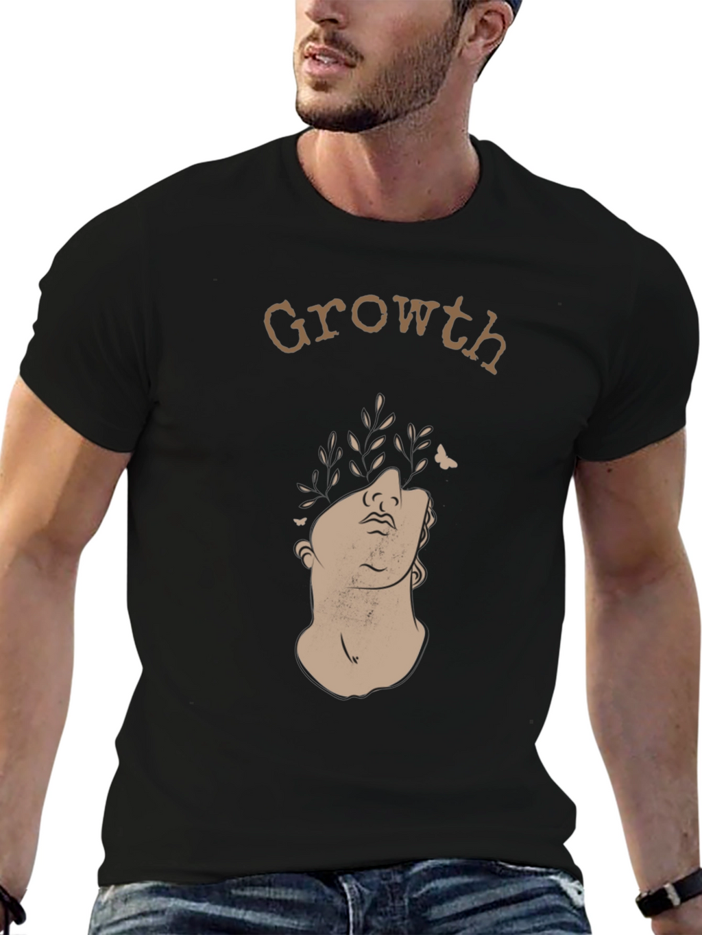 Growth T-Shirt - Artistic Statue Graphic Tee