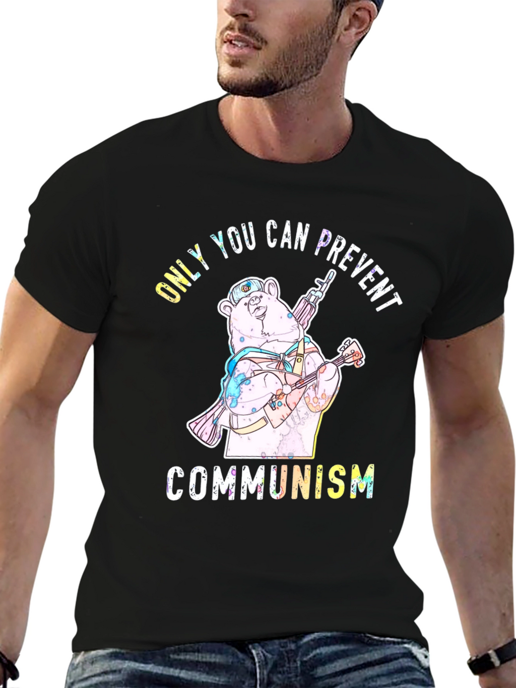 Prevent Communism Bear Graphic Tee
