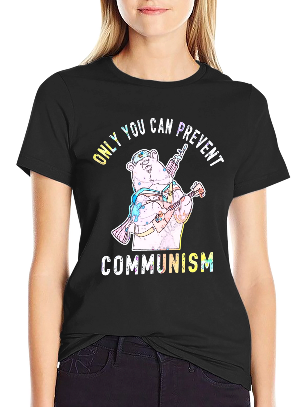 Prevent Communism Bear Graphic Tee
