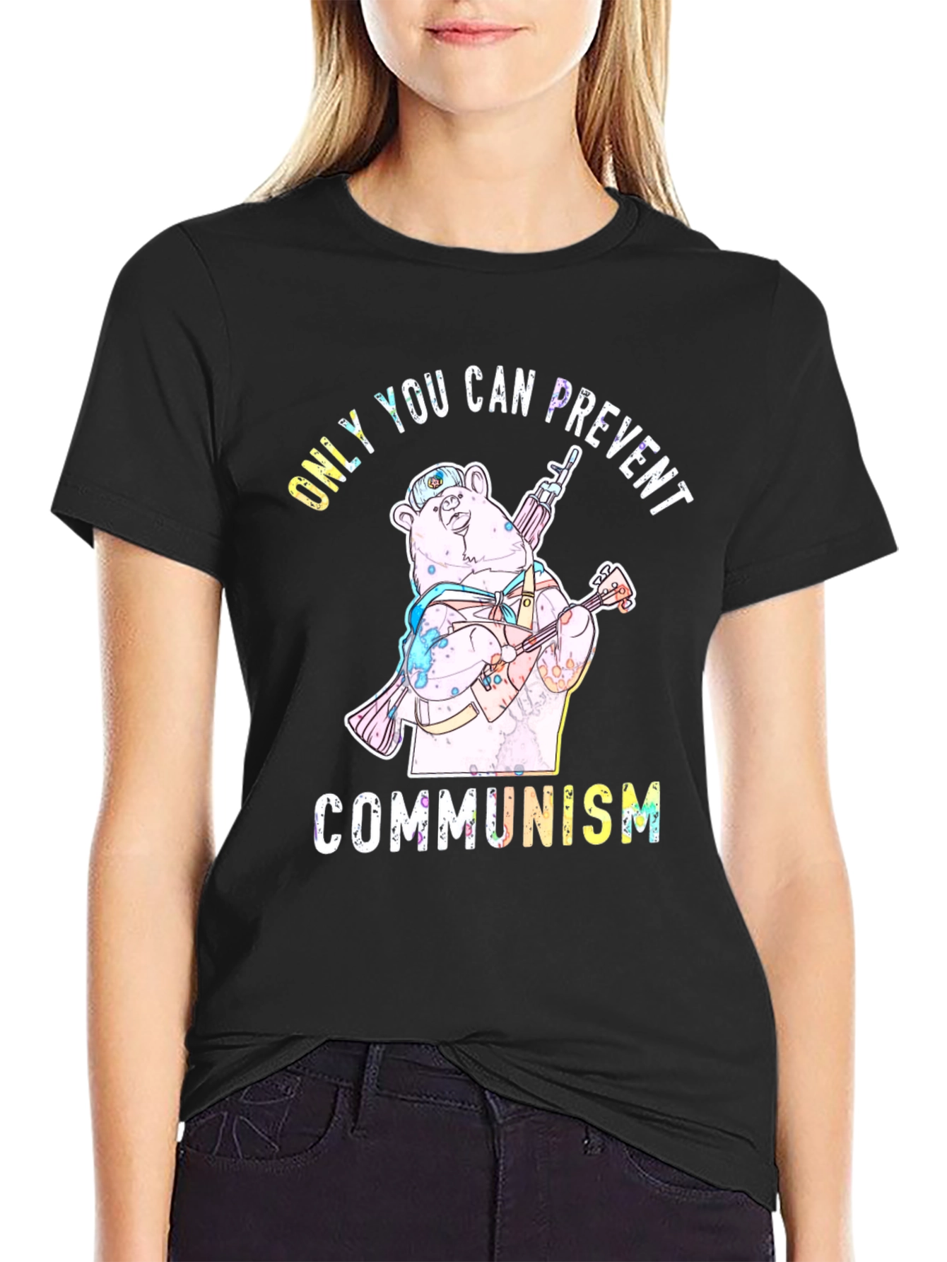 Prevent Communism Bear Graphic Tee
