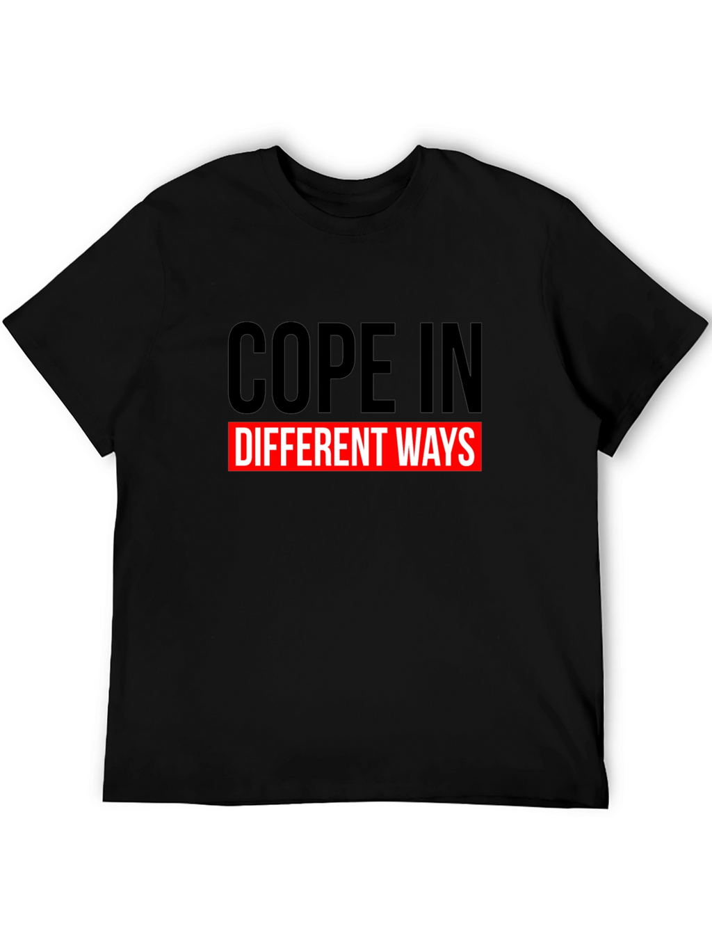 Cope In Different Ways Graphic Tee Black