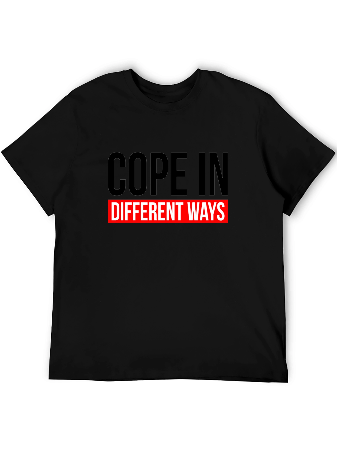 Cope In Different Ways Graphic Tee Black