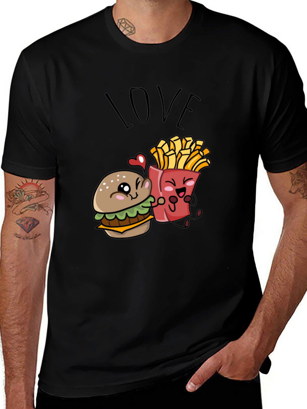 Burger & Fries Love T-Shirt