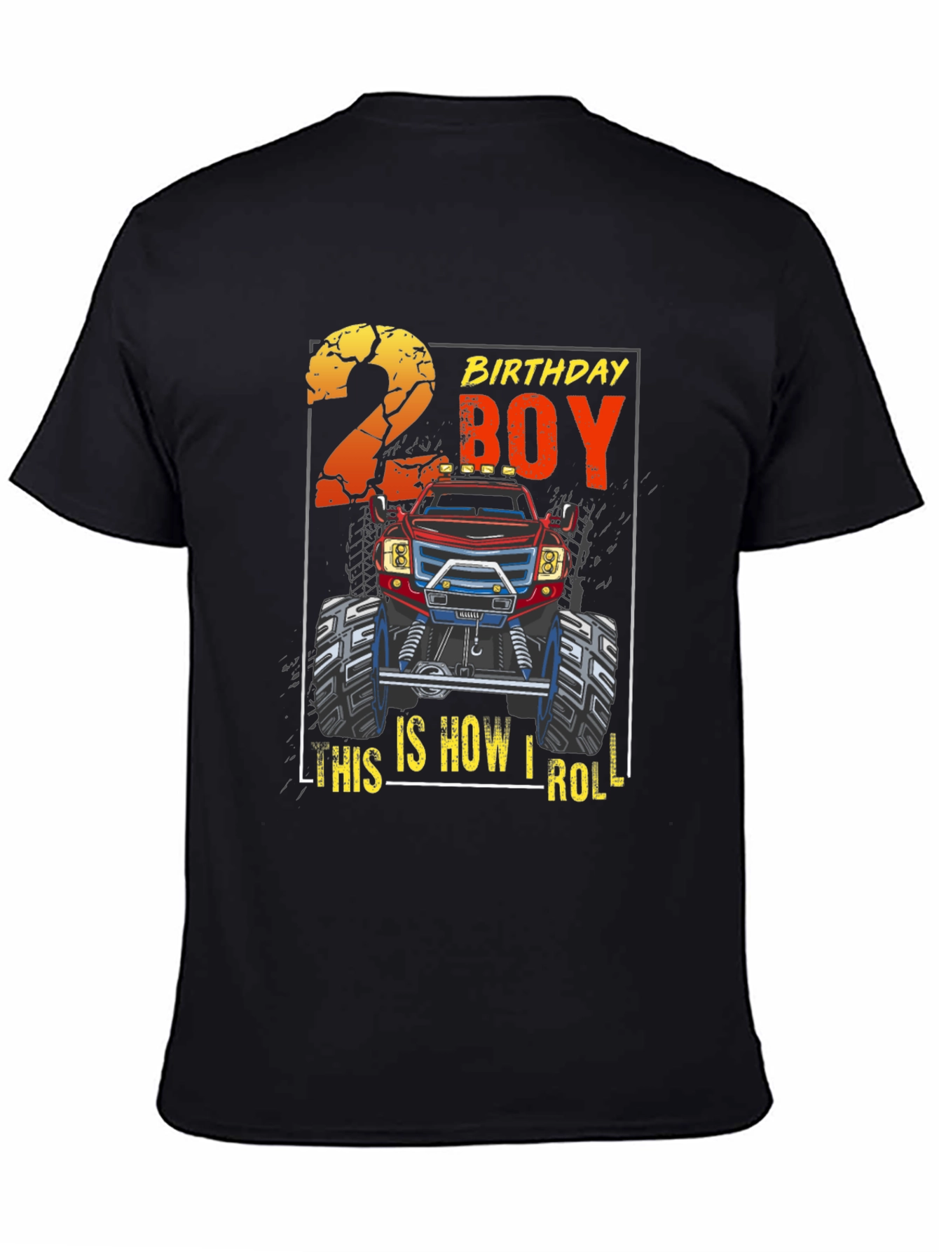 2nd Birthday Boy Monster Truck T-Shirt