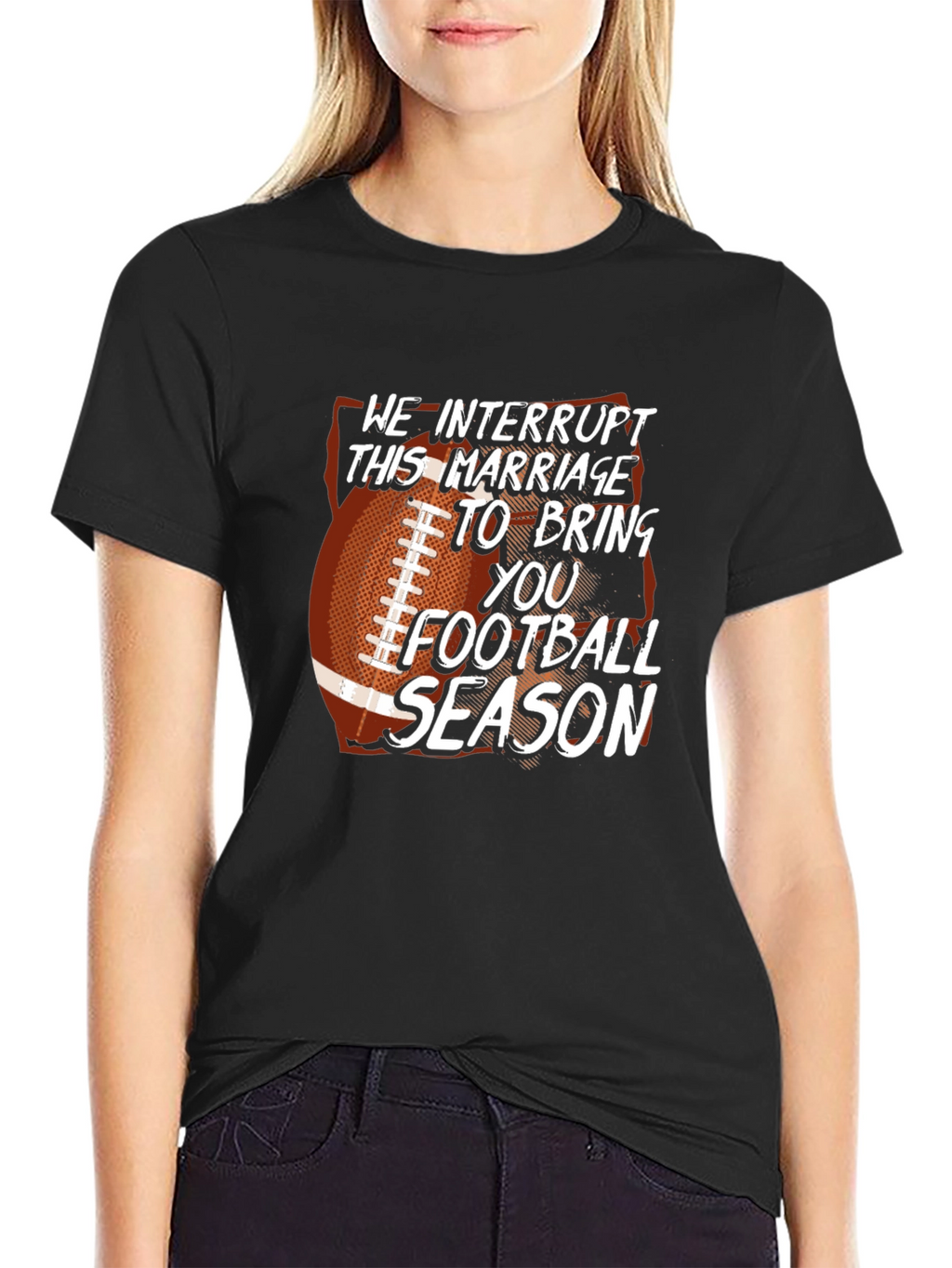 Funny Football Season T-Shirt Marriage Interrupted