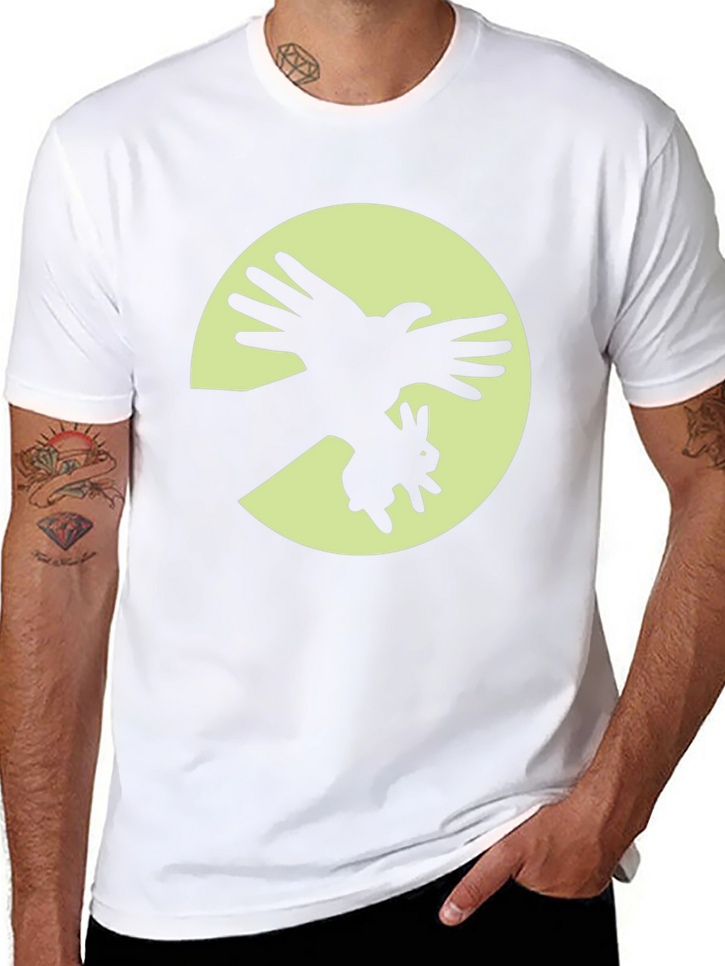 Shadow Puppet T-Shirt - Bird & Rabbit Design