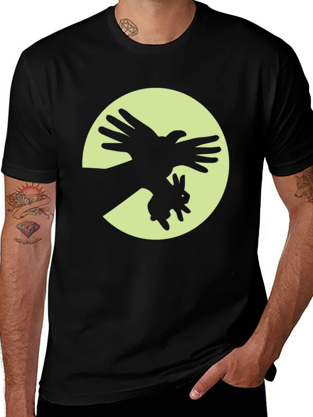 Shadow Puppet T-Shirt - Bird & Rabbit Design