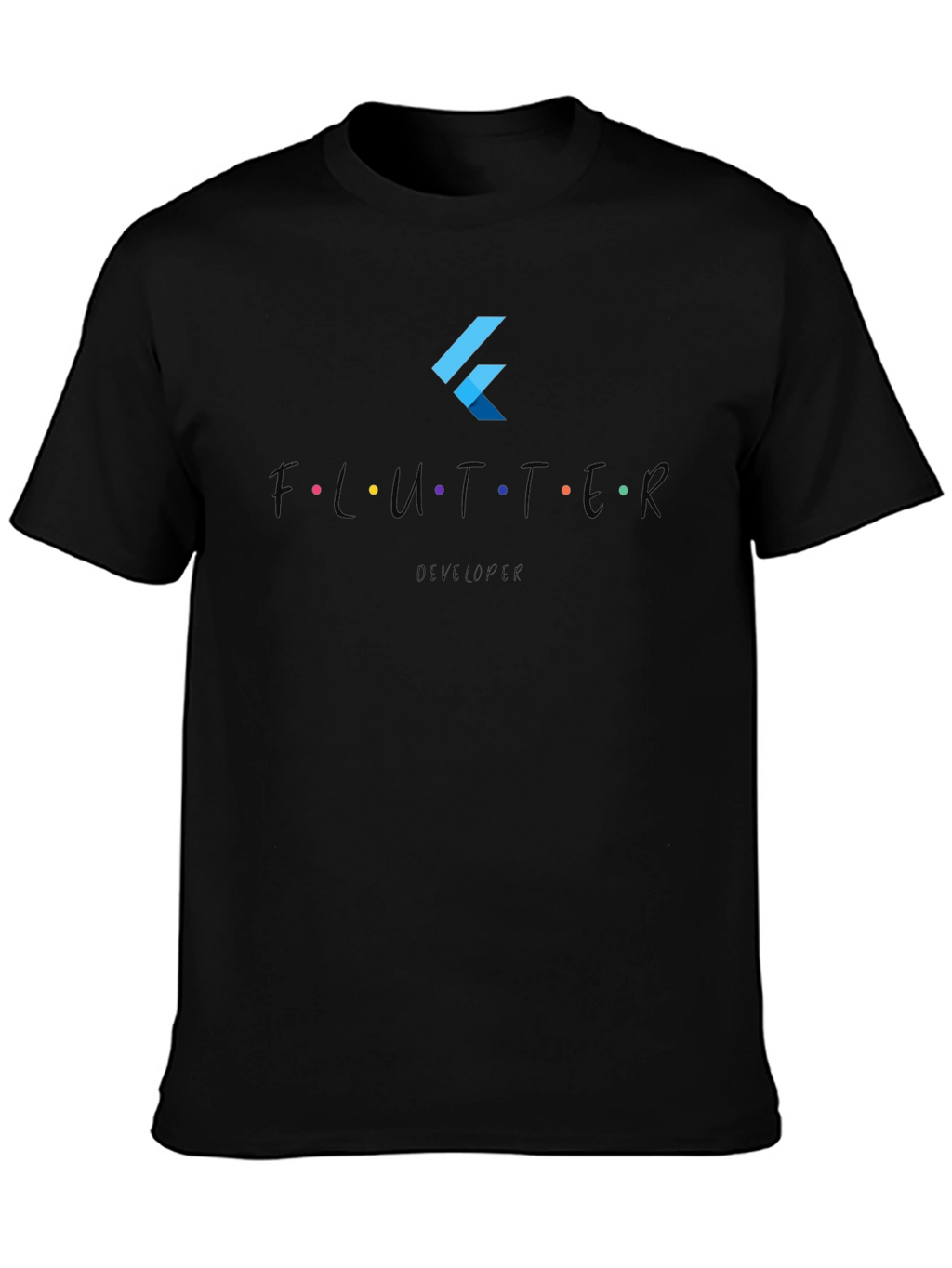 Flutter Developer Black T-Shirt