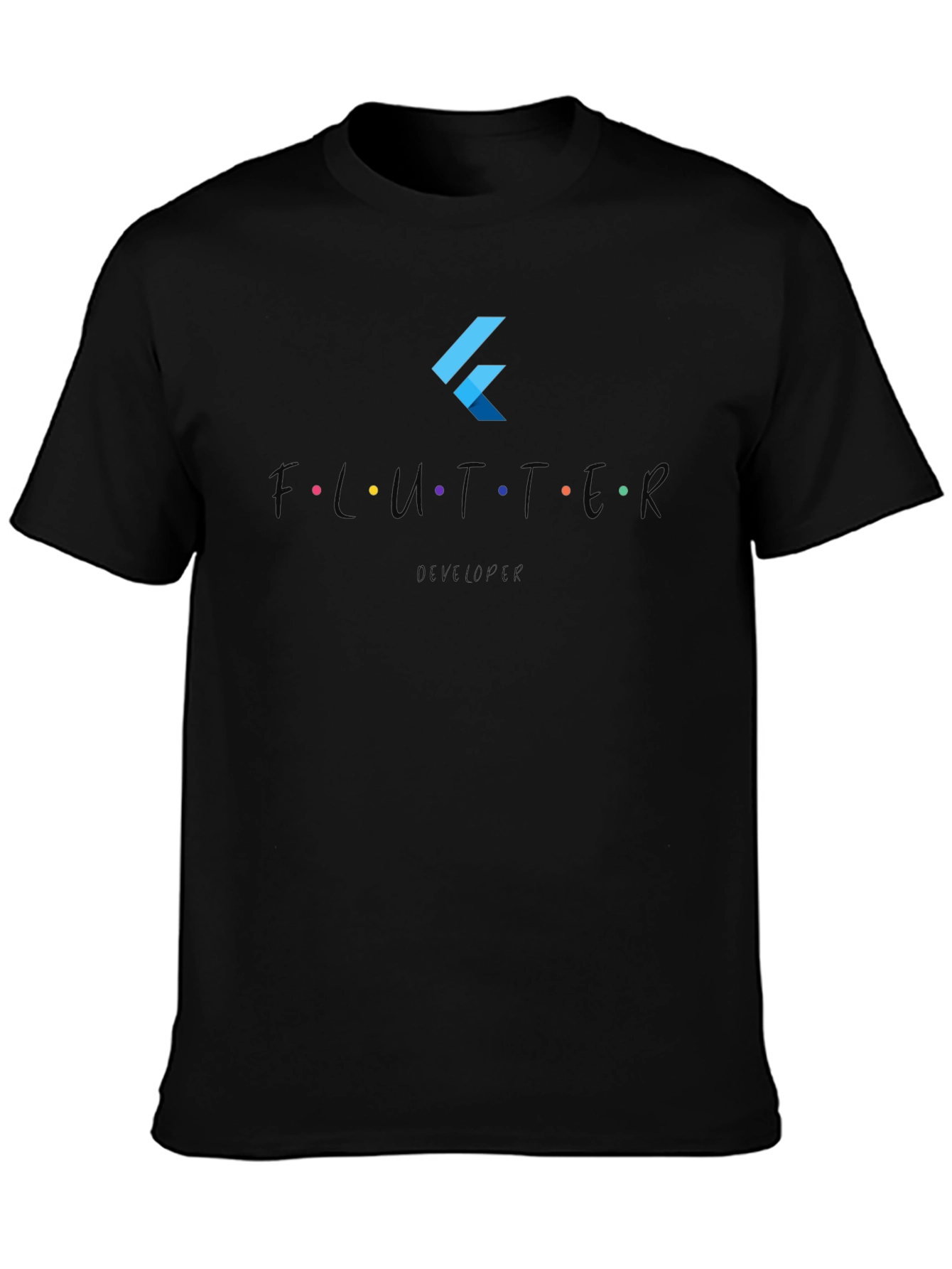 Flutter Developer Black T-Shirt
