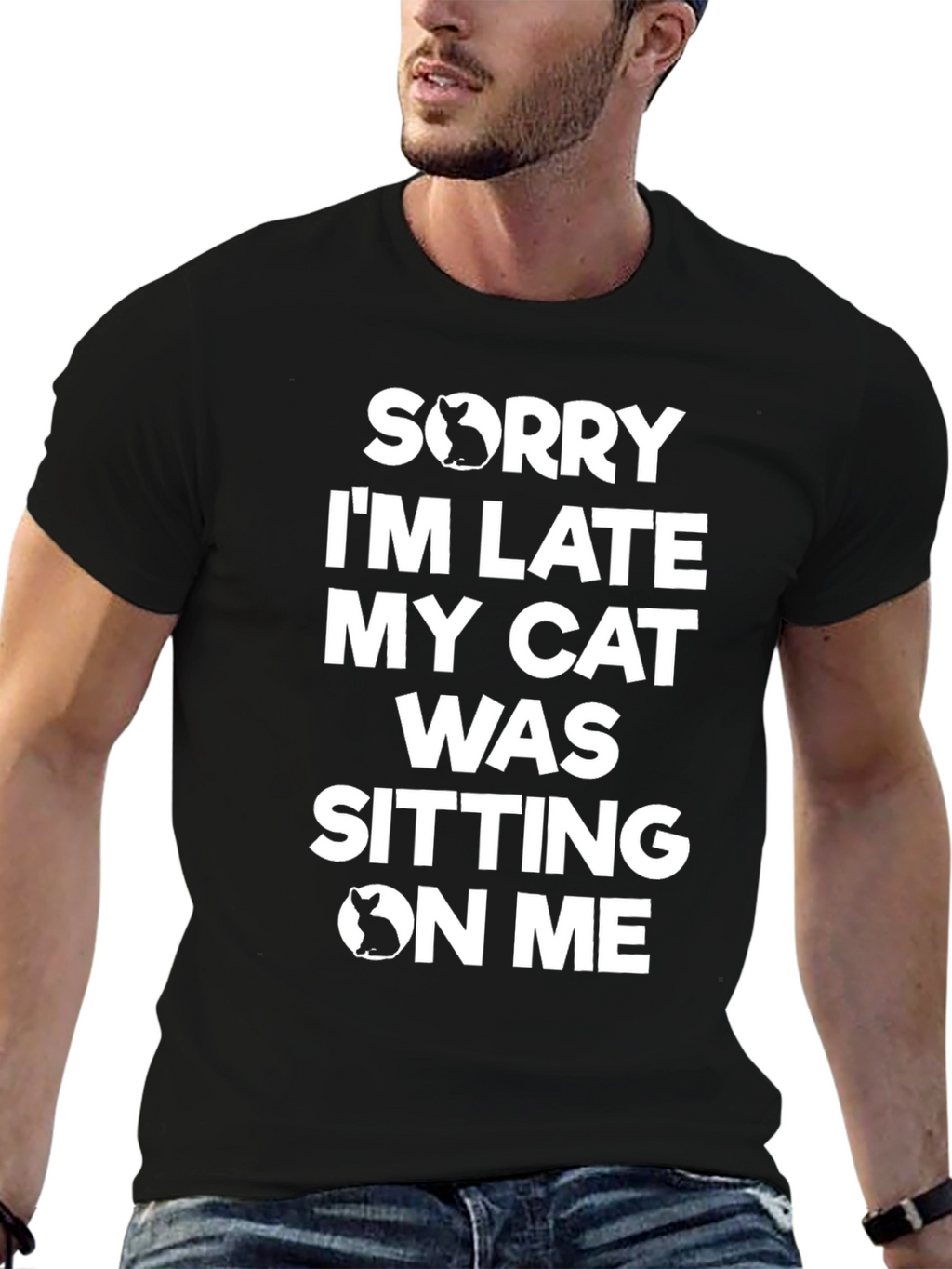 Cat Lovers Tee: Sorry Im Late T-Shirt