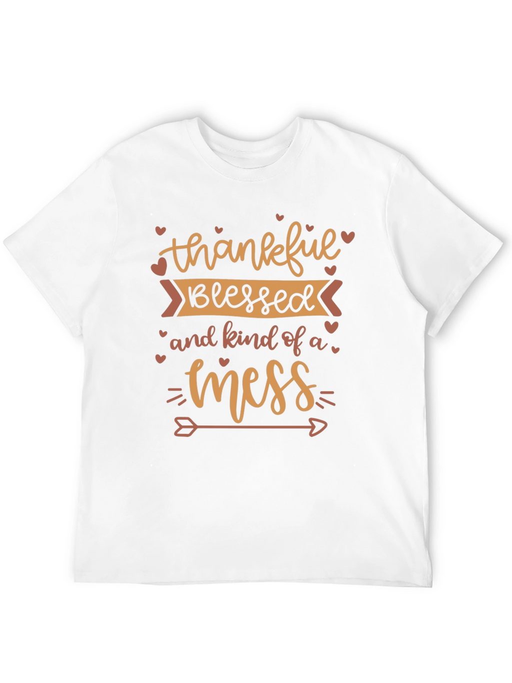 Thankful Blessed Mess Graphic T-Shirt
