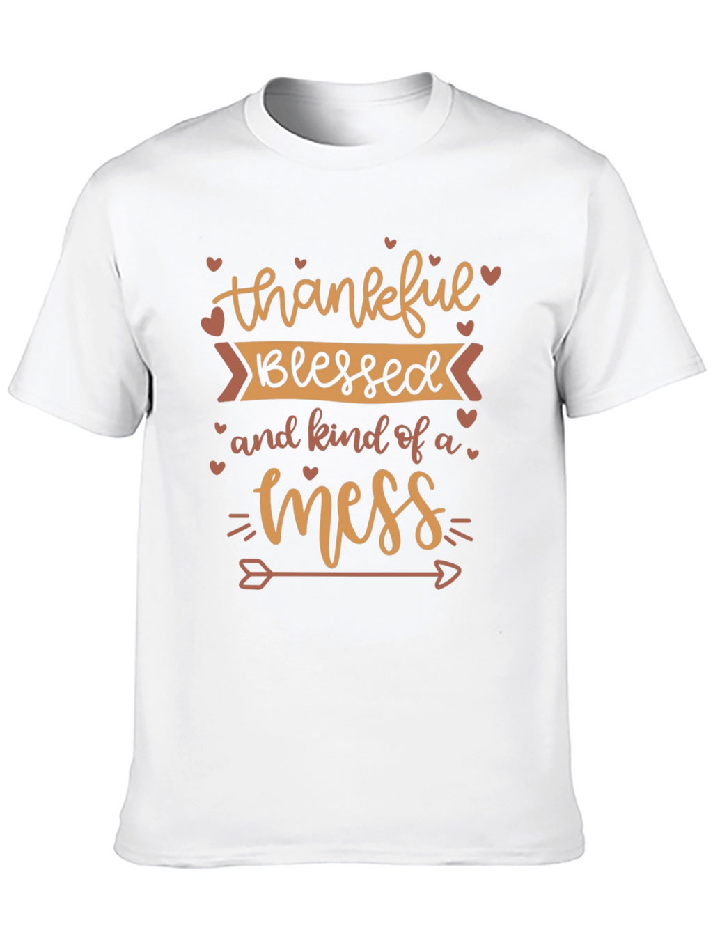 Thankful Blessed Mess Graphic T-Shirt