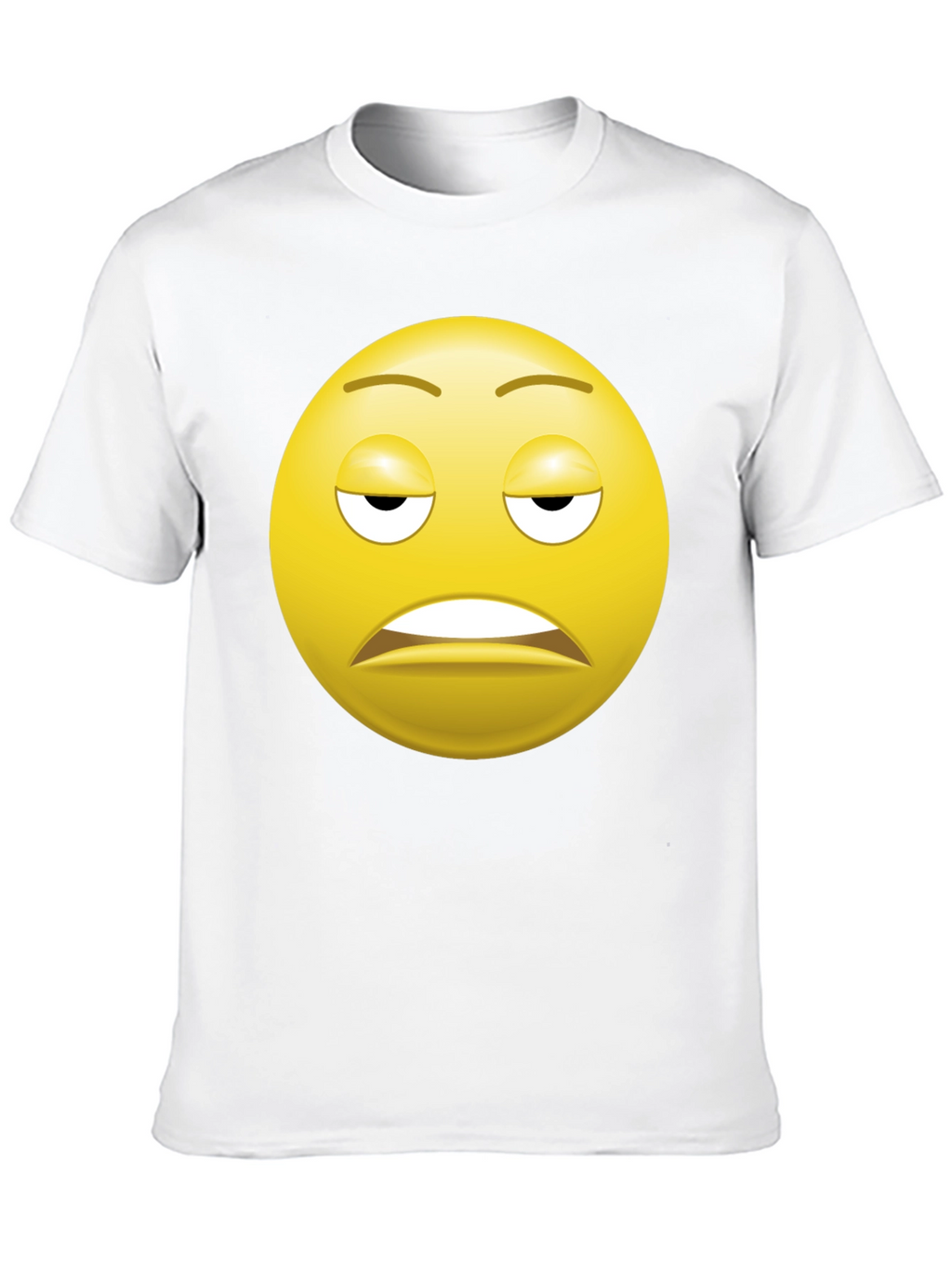 Bored Emoji Black T-Shirt - Express Yourself!