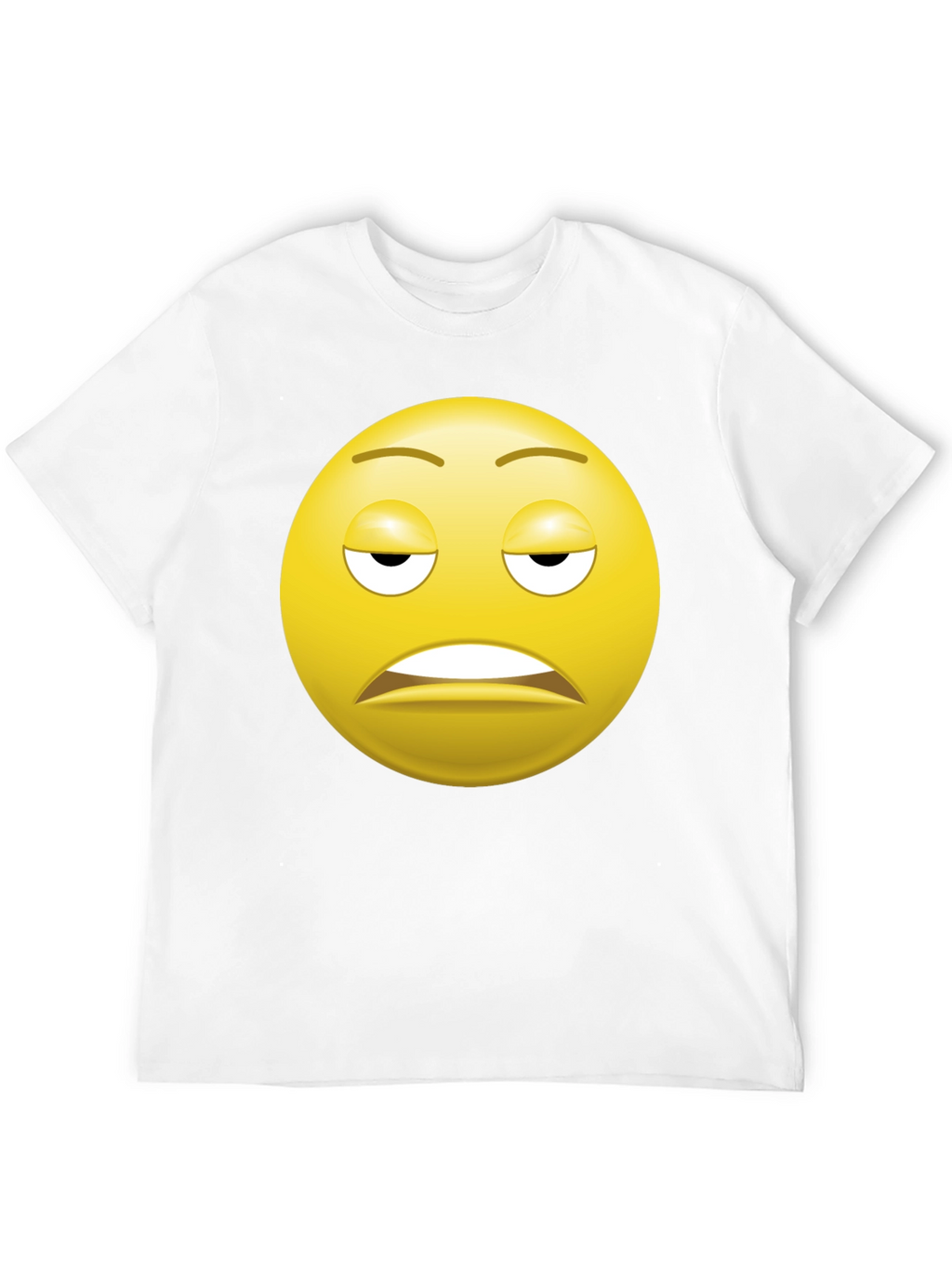 Bored Emoji Black T-Shirt - Express Yourself!