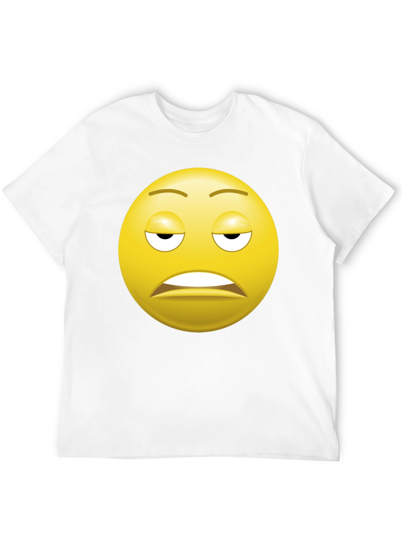 Bored Emoji Black T-Shirt - Express Yourself!