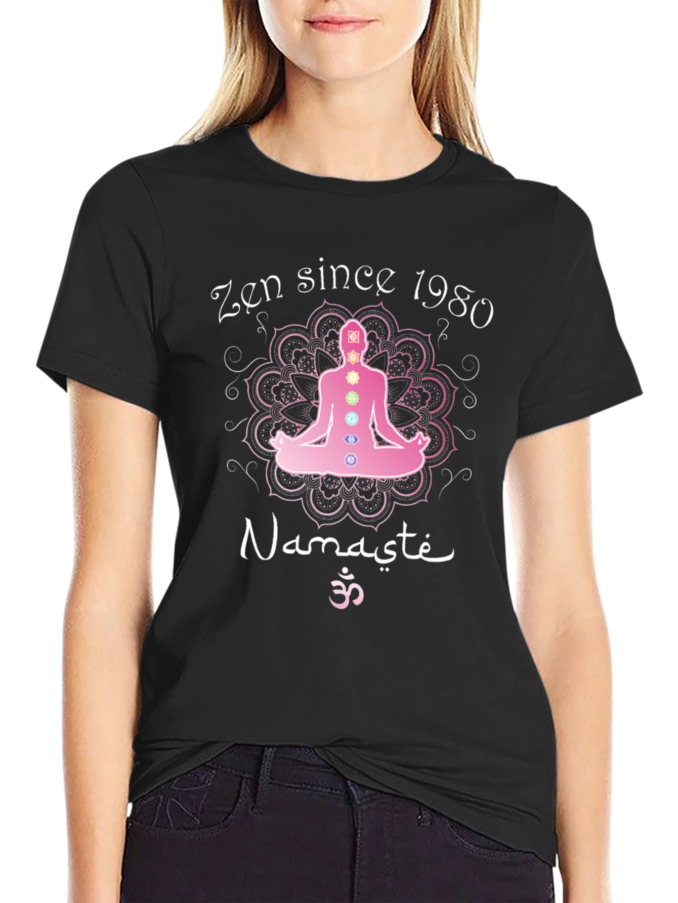 Zen Since 1980 Namaste Graphic T-Shirt