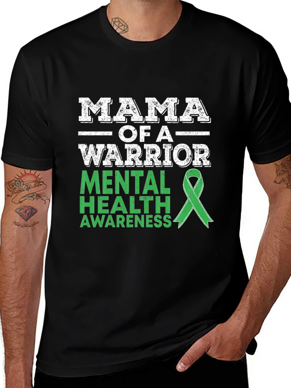 Mama of a Warrior Mental Health Awareness T-Shirt