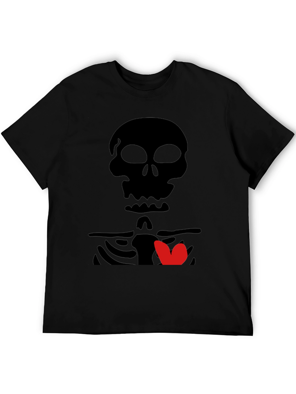Skull & Heart Graphic Tee - Mens Black T-Shirt