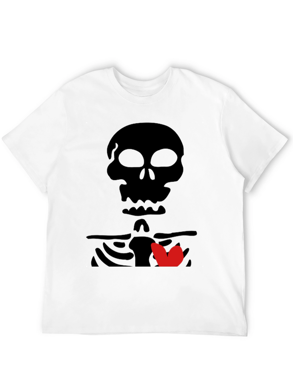 Skull & Heart Graphic Tee - Mens Black T-Shirt