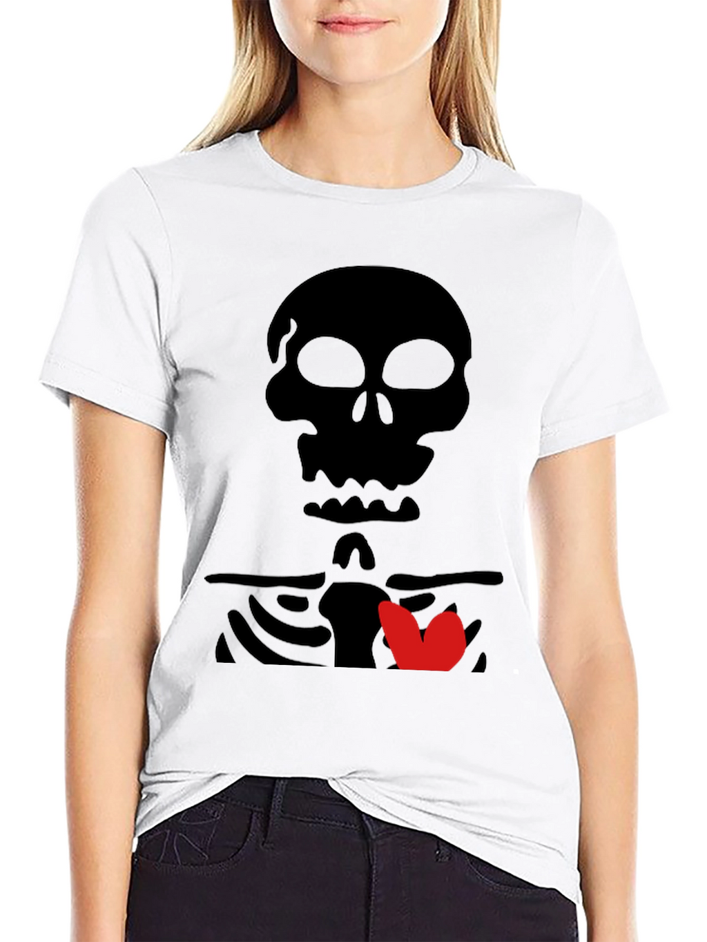 Skull & Heart Graphic Tee - Mens Black T-Shirt