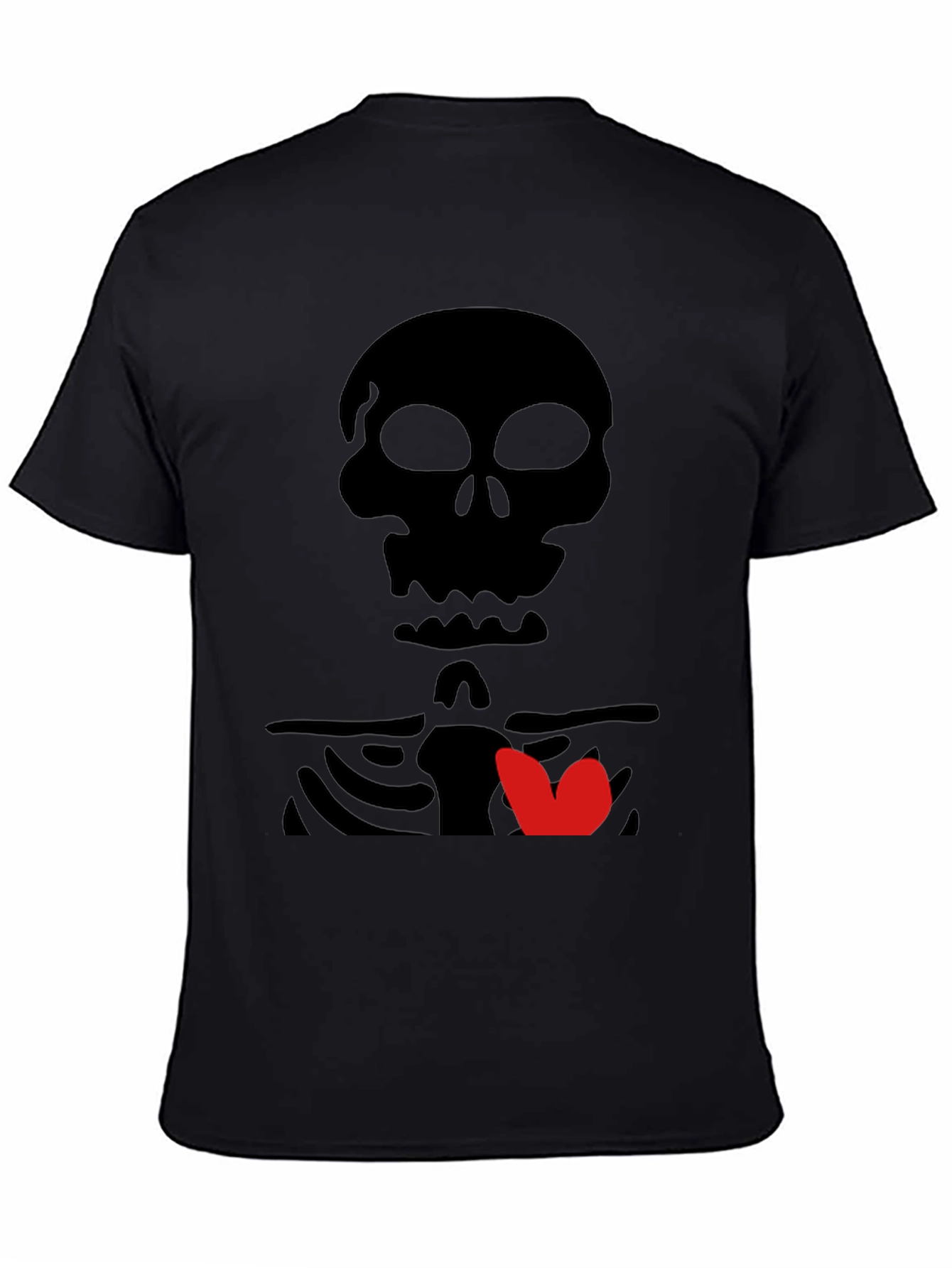 Skull & Heart Graphic Tee - Mens Black T-Shirt