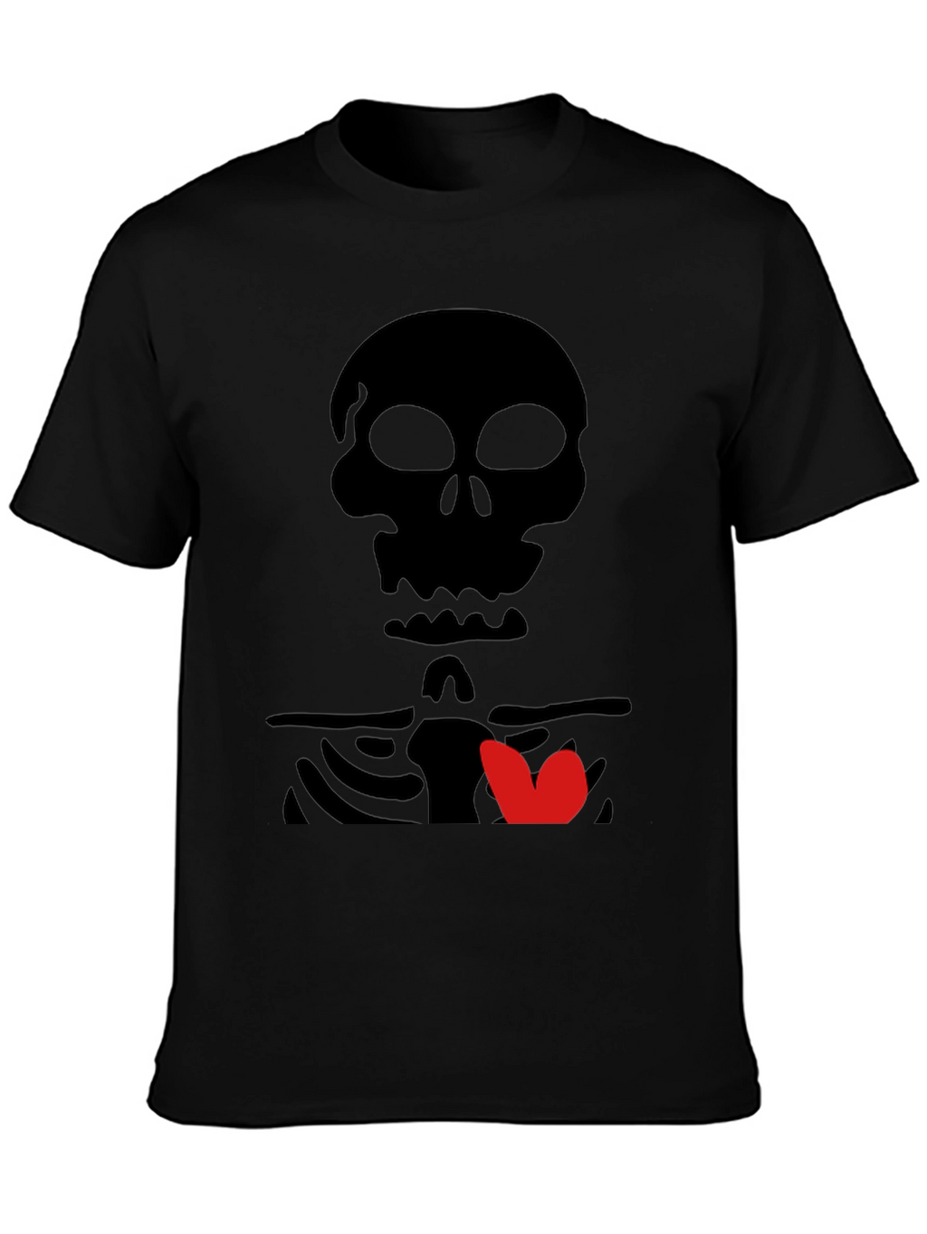 Skull & Heart Graphic Tee - Mens Black T-Shirt