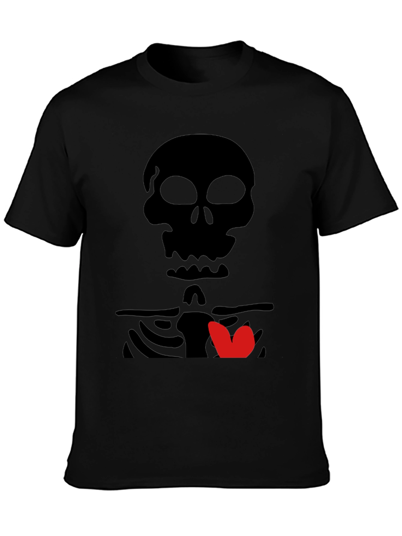 Skull & Heart Graphic Tee - Mens Black T-Shirt