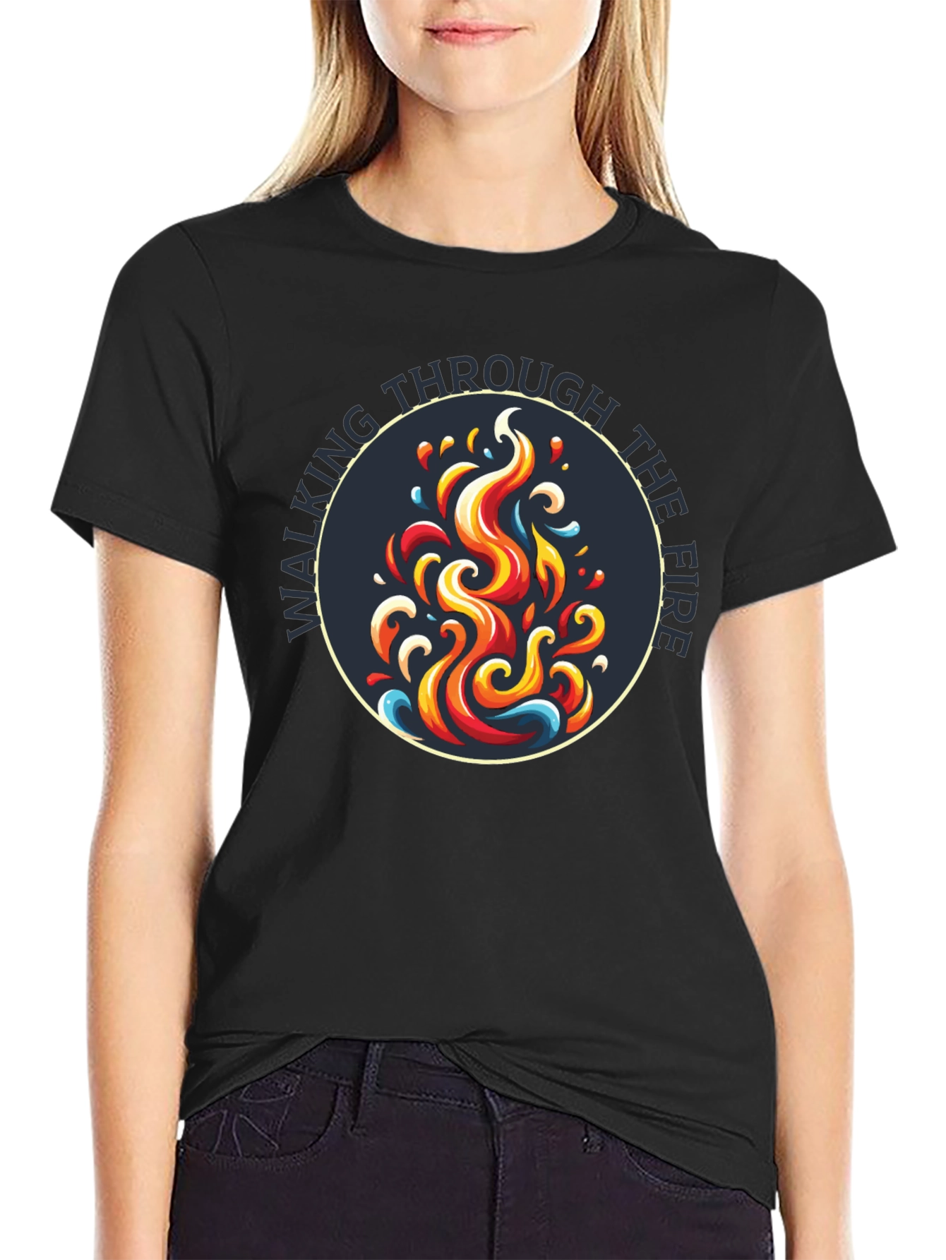 Walking Through the Fire Graphic Tee - Black