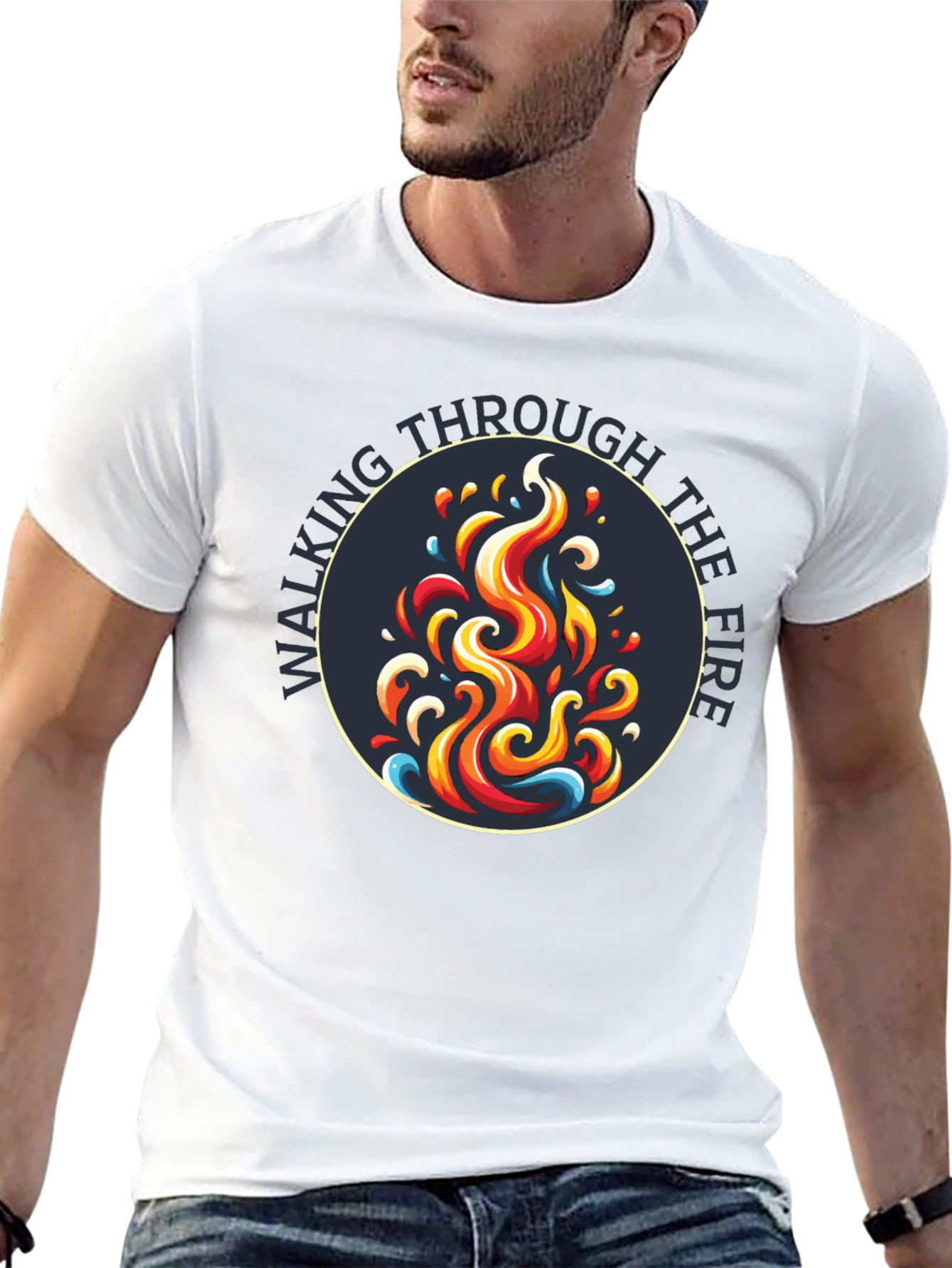 Walking Through the Fire Graphic Tee - Black