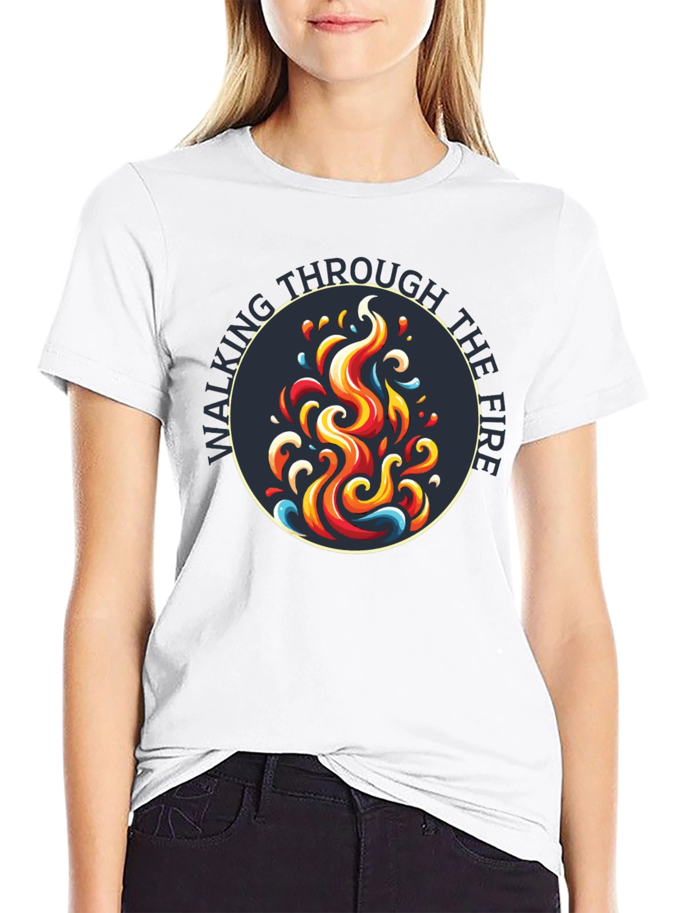 Walking Through the Fire Graphic Tee - Black