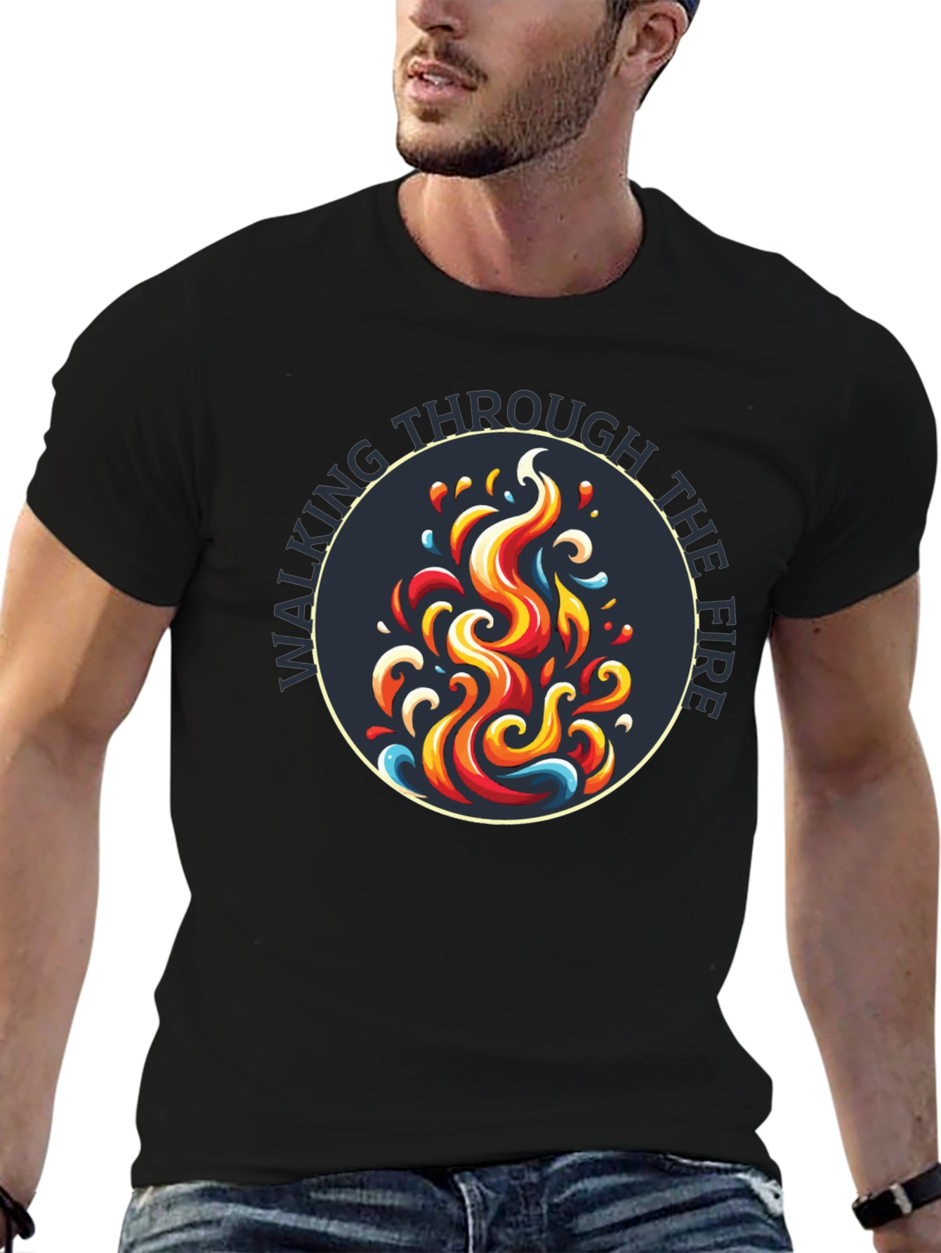 Walking Through the Fire Graphic Tee - Black