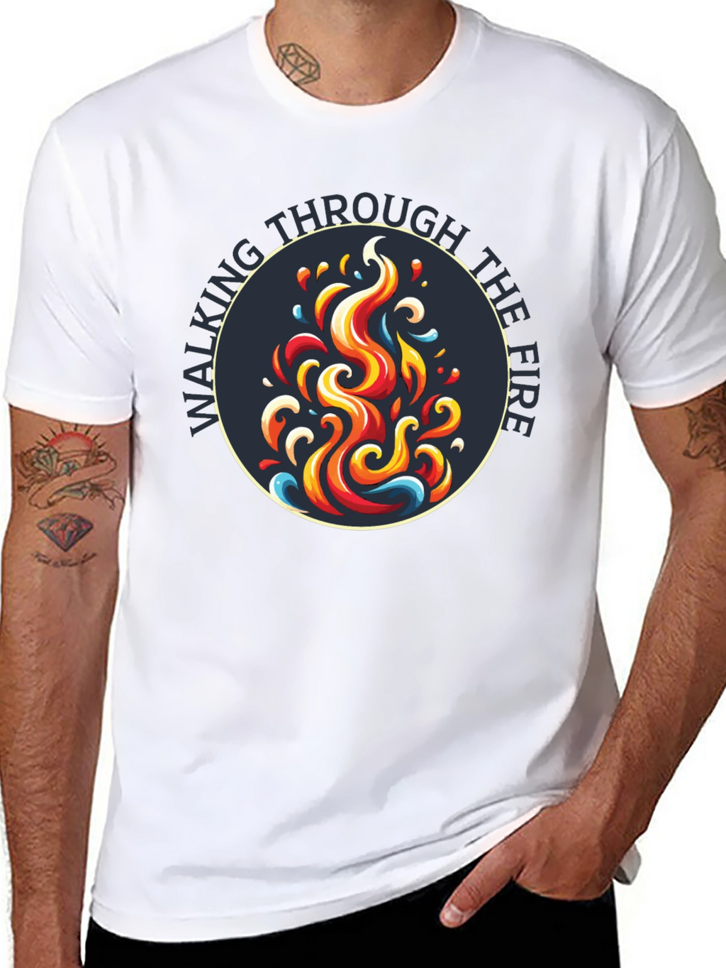 Walking Through the Fire Graphic Tee - Black