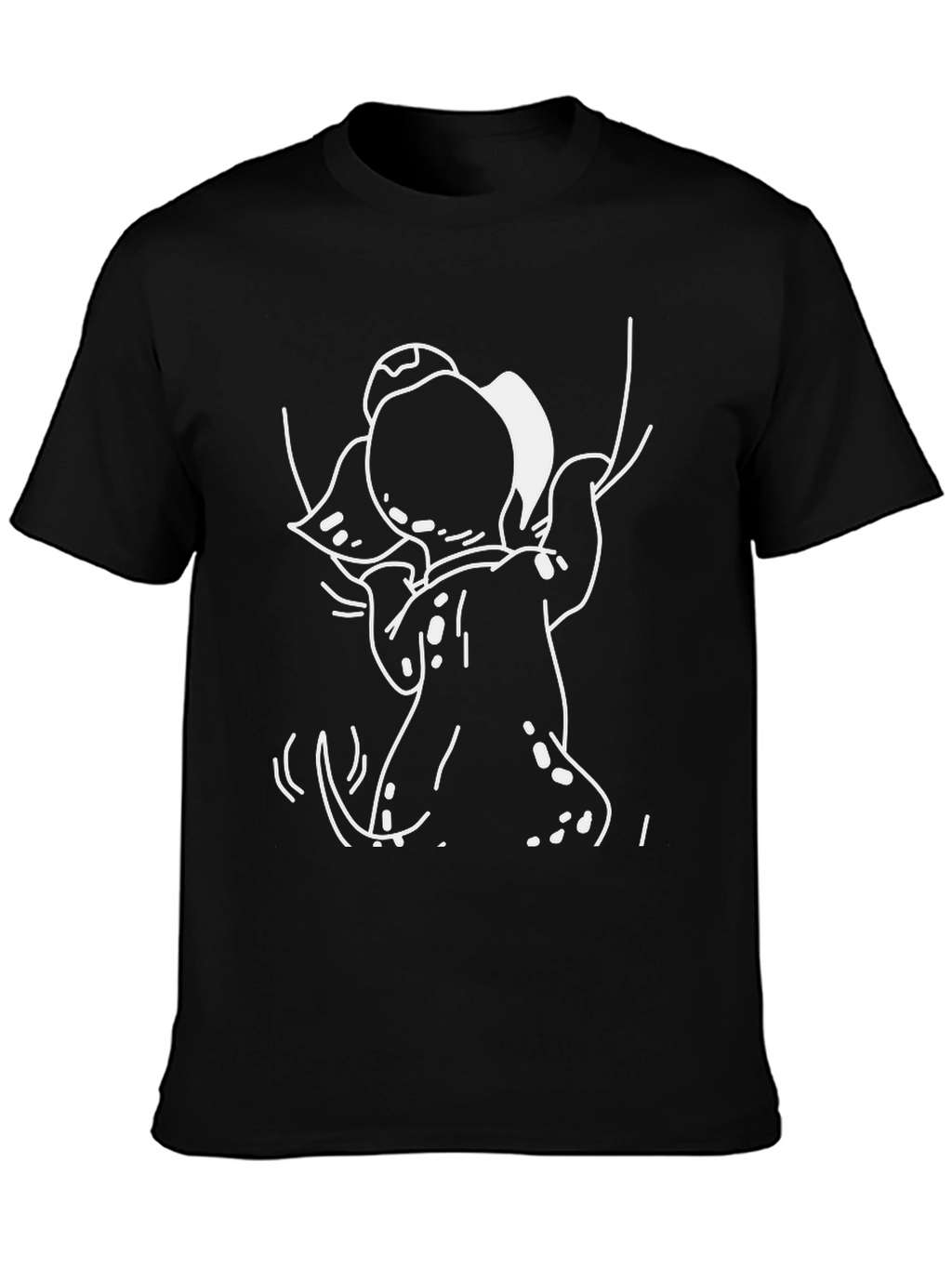 Cartoon Graphic Tee - Black T-Shirt