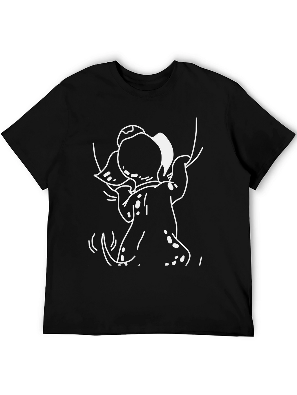 Cartoon Graphic Tee - Black T-Shirt