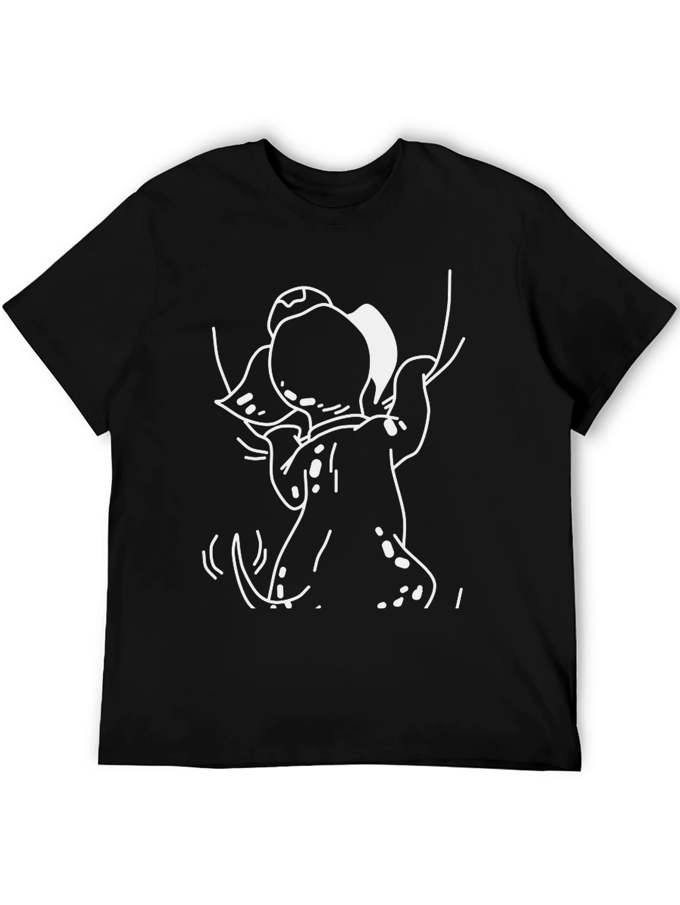 Cartoon Graphic Tee - Black T-Shirt