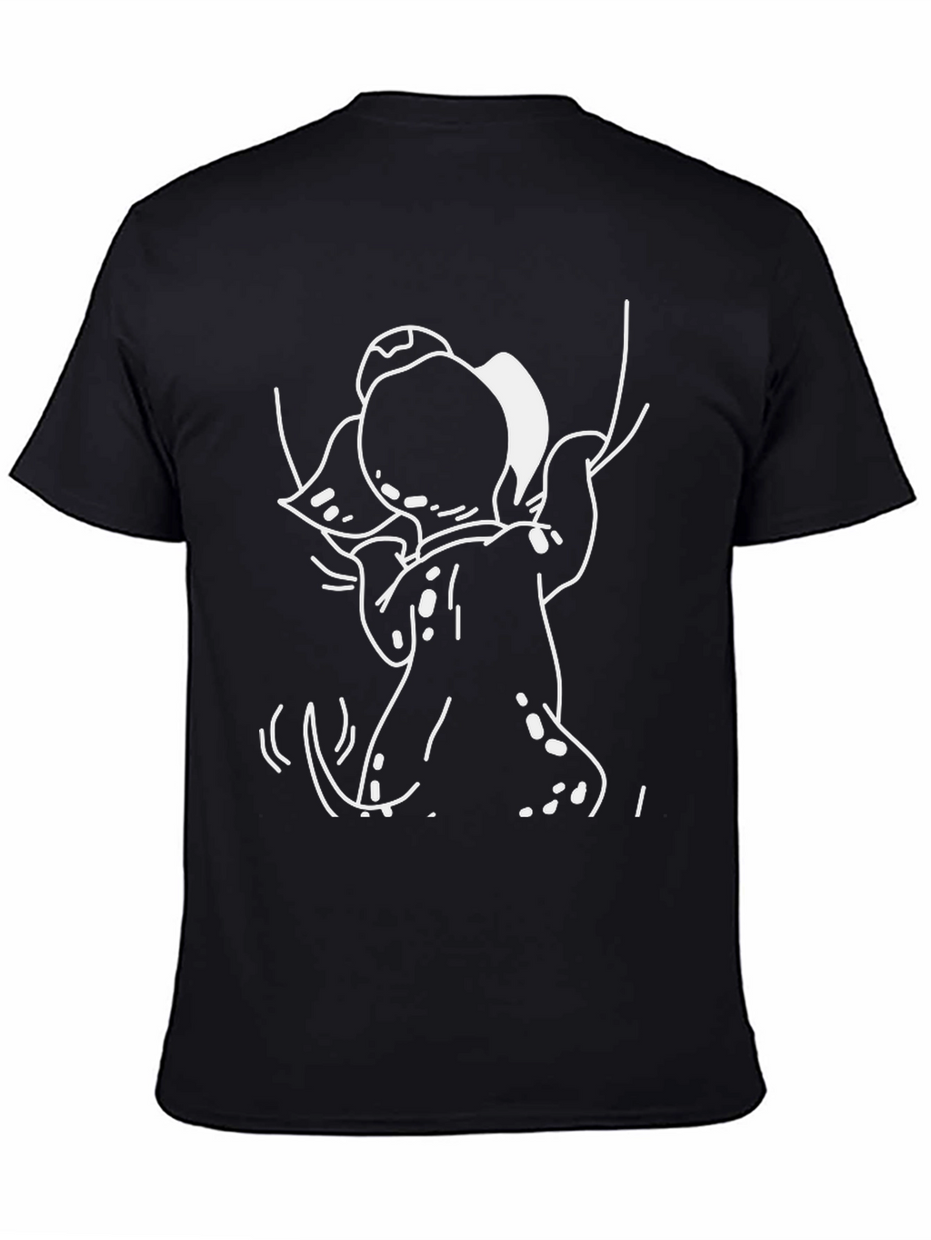 Cartoon Graphic Tee - Black T-Shirt