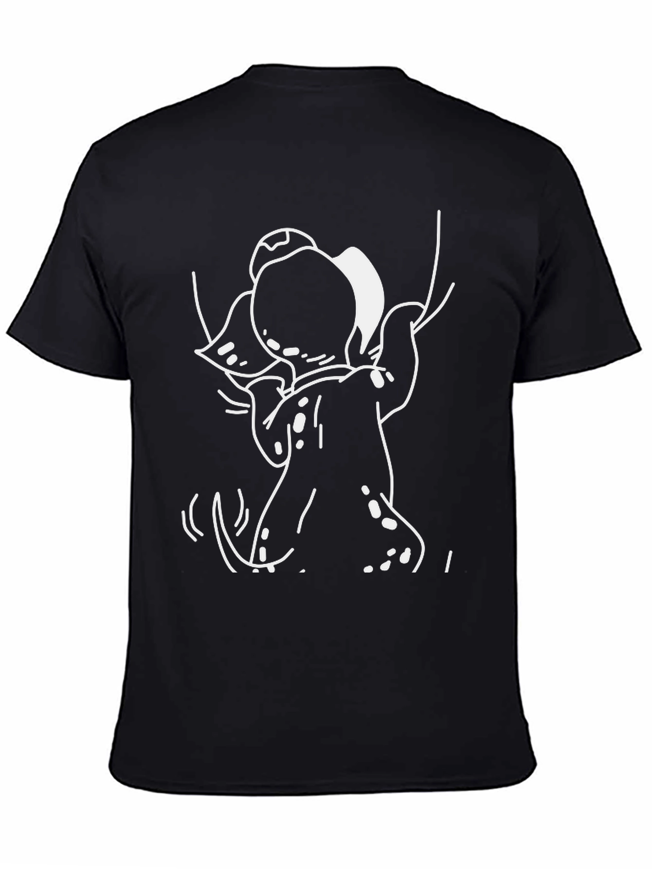 Cartoon Graphic Tee - Black T-Shirt