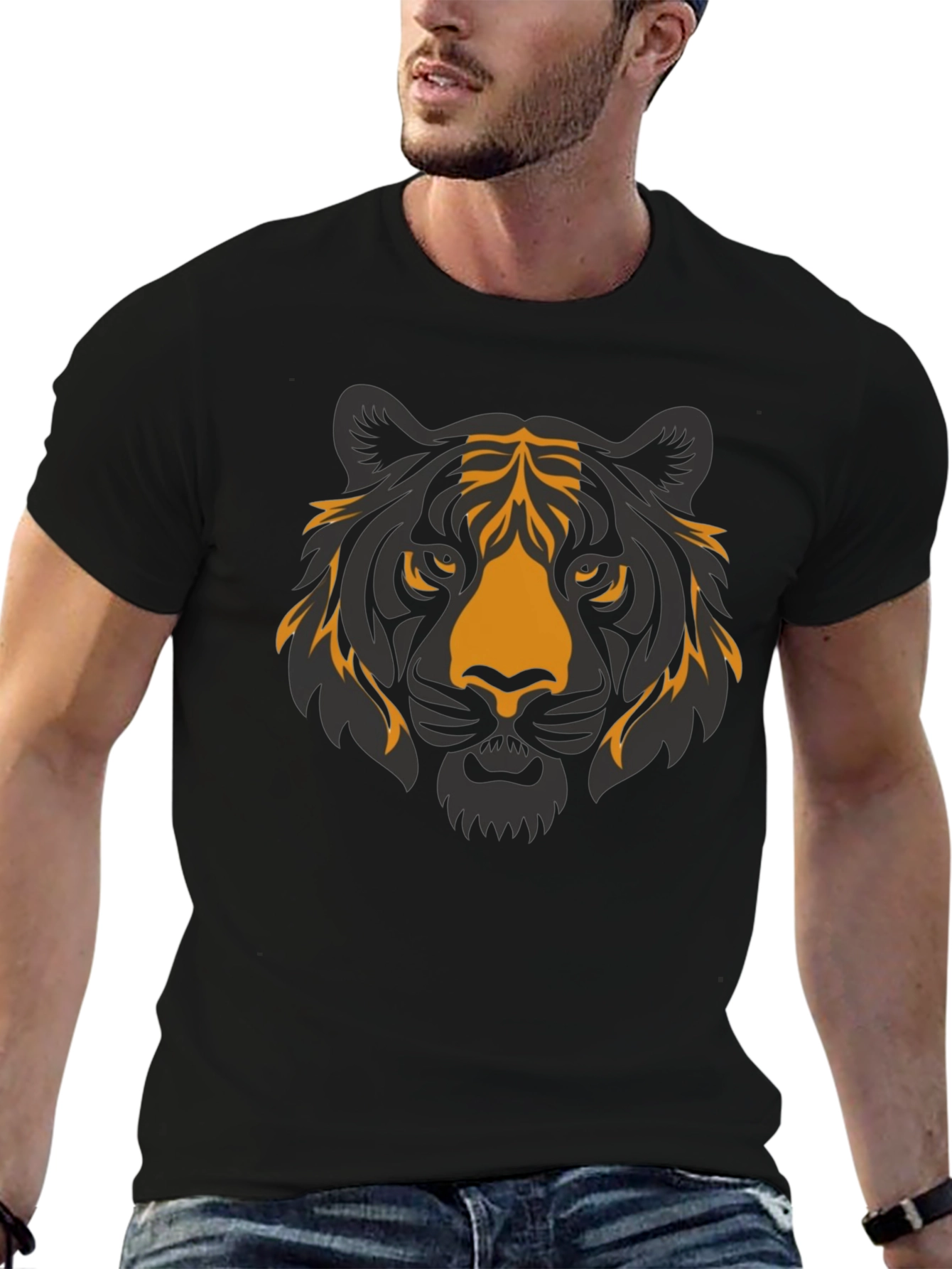 Tiger Graphic Black T-Shirt