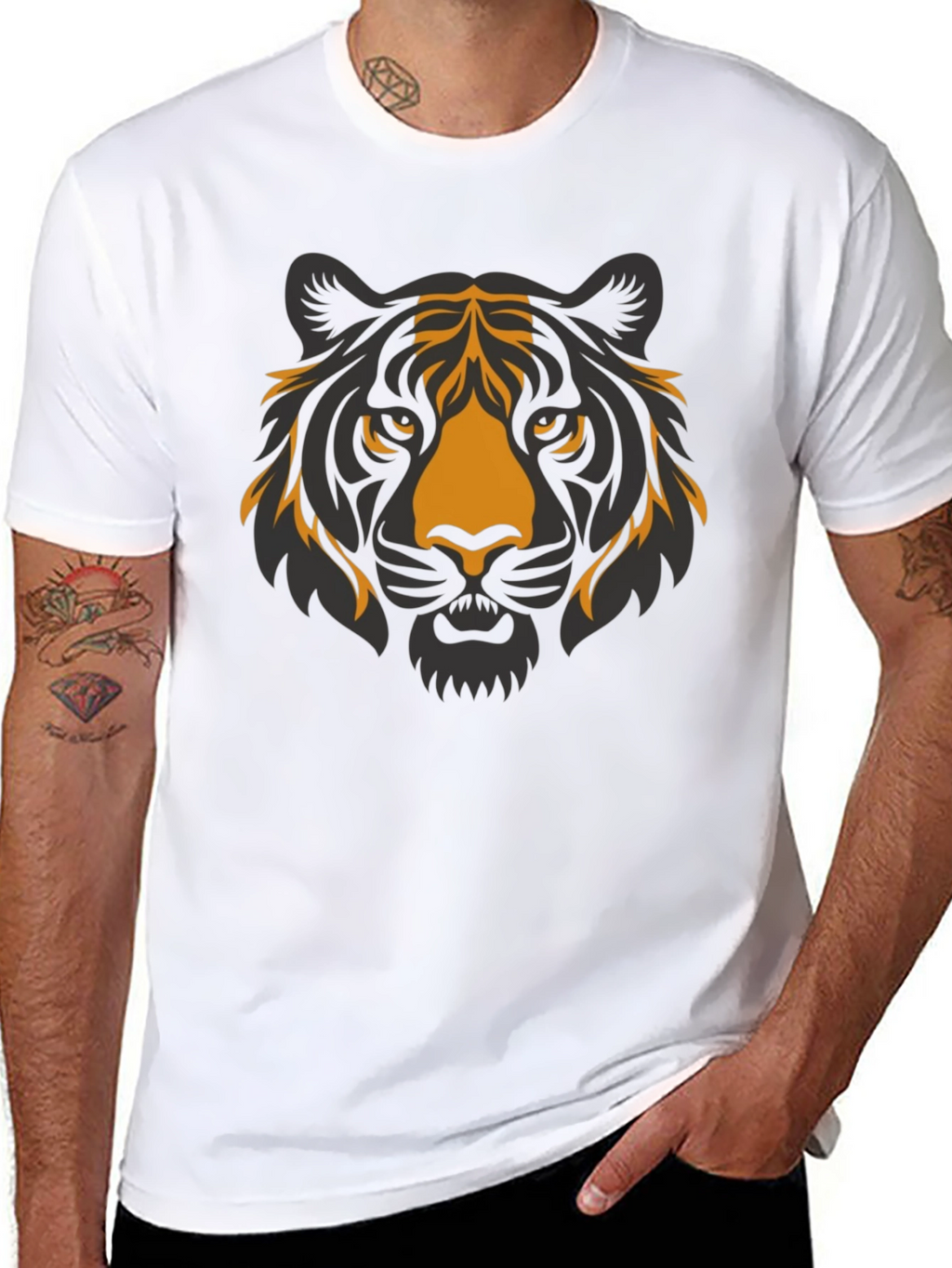 Tiger Graphic Black T-Shirt